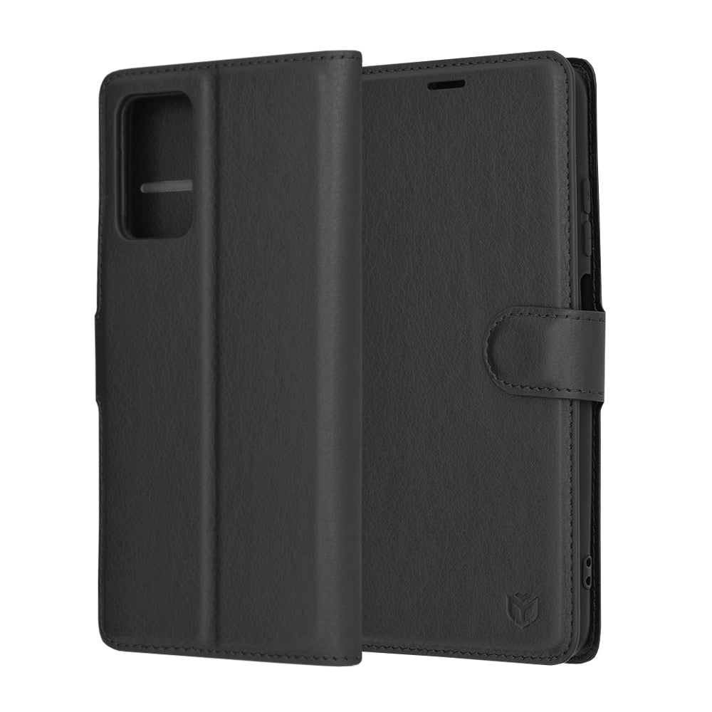 Deksel for Xiaomi Redmi 10 2022 / 10 (2021), Techsuit, Leather Folio, Svart