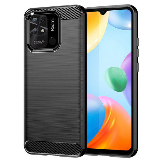 Deksel til Xiaomi Redmi 10C, Techsuit, Karbon, Svart