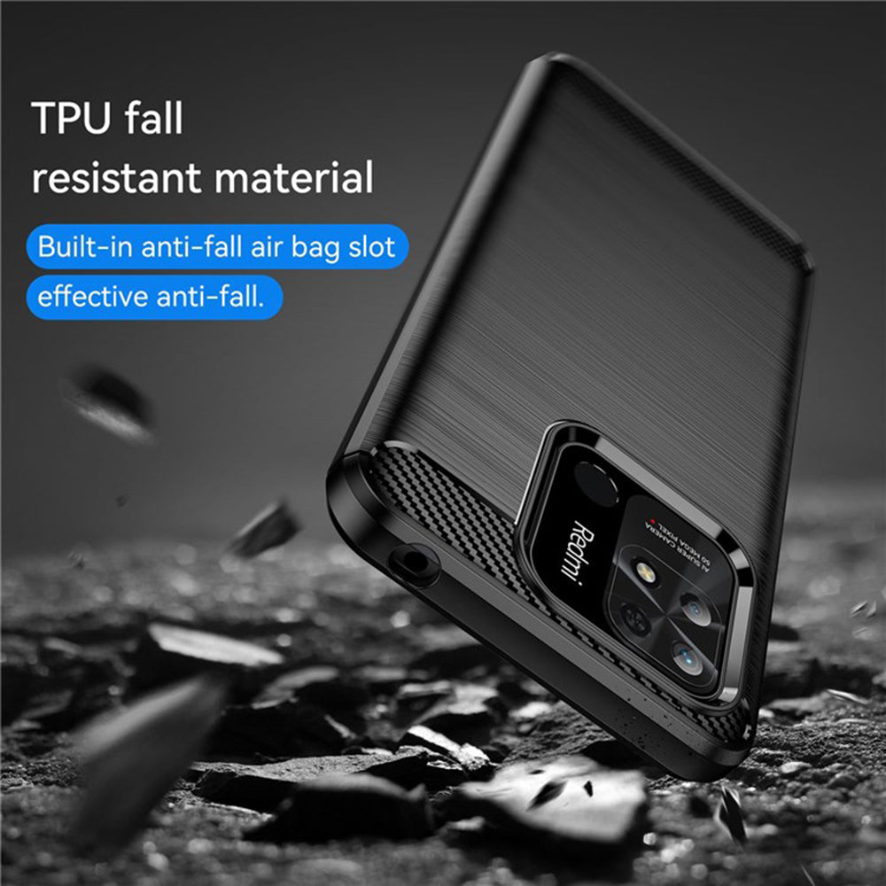 Deksel til Xiaomi Redmi 10C, Techsuit, Karbon, Svart