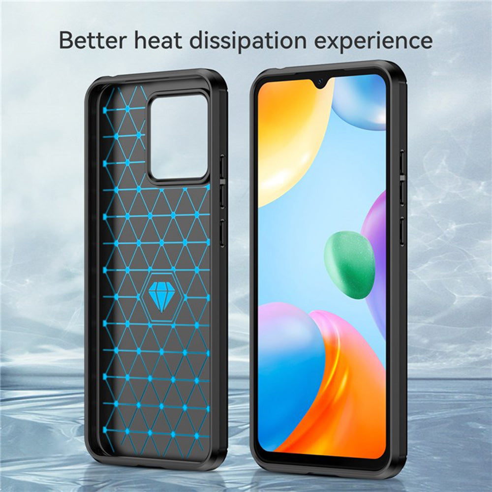 Deksel til Xiaomi Redmi 10C, Techsuit, Karbon, Svart