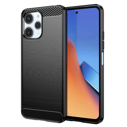 Deksel til Xiaomi Redmi 12 5G / 12, Techsuit, Karbon, Svart