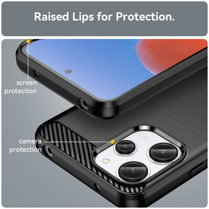 Deksel til Xiaomi Redmi 12 5G / 12, Techsuit, Karbon, Svart