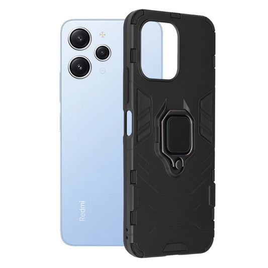 Deksel for Xiaomi Redmi 12 5G / 12, Techsuit, Shield, Svart