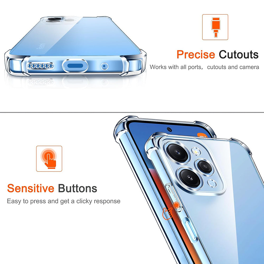 Deksel til Xiaomi Redmi 12 5G / 12, Techsuit, Støtsikker Klar, Transparent