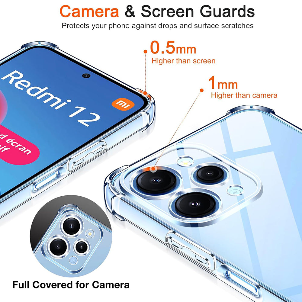 Deksel til Xiaomi Redmi 12 5G / 12, Techsuit, Støtsikker Klar, Transparent