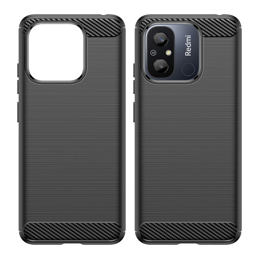 Deksel til Xiaomi Redmi 12C, Techsuit, Karbon, Svart