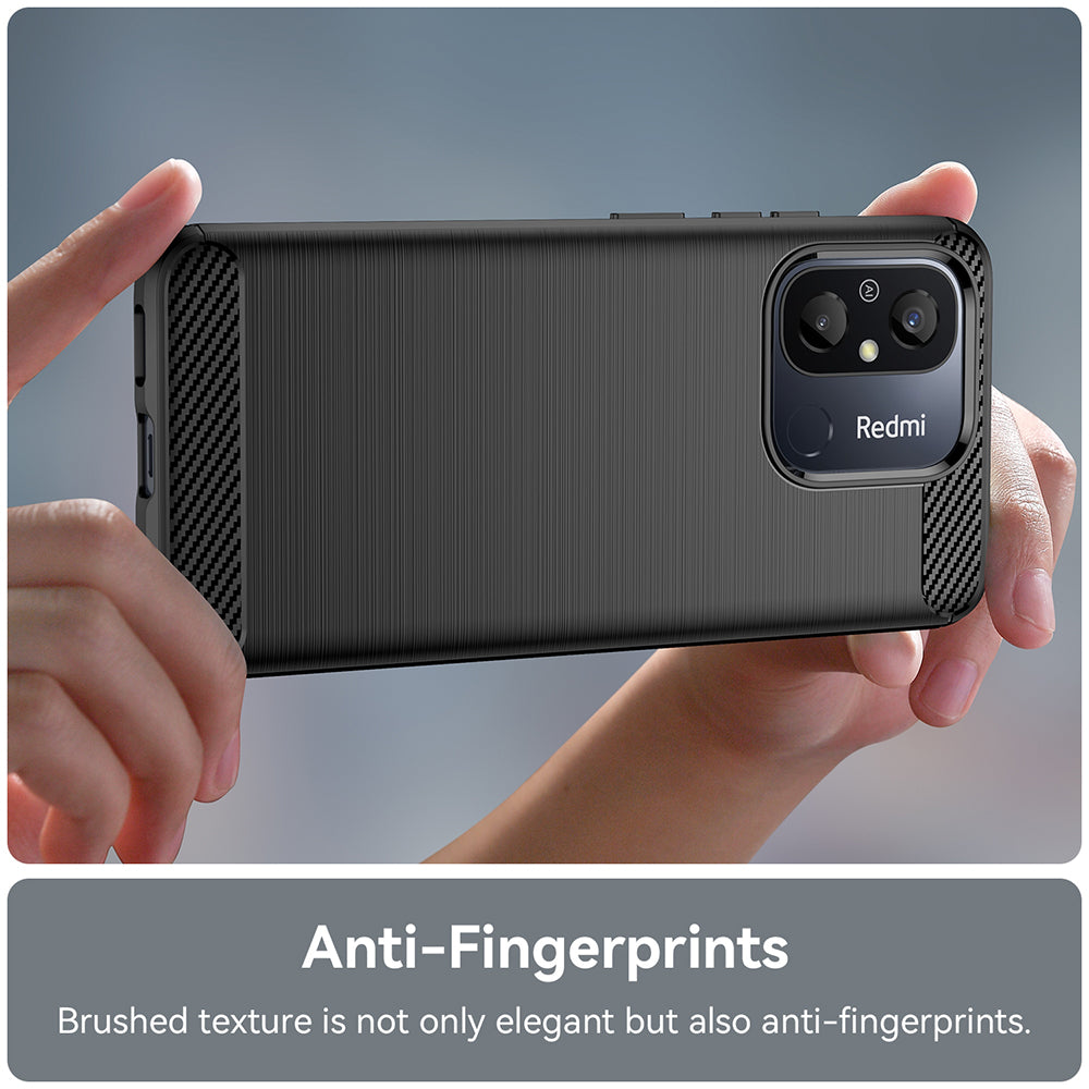 Deksel til Xiaomi Redmi 12C, Techsuit, Karbon, Svart