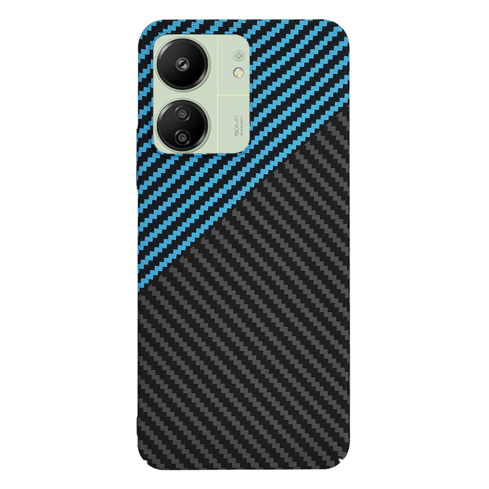 Deksel for Xiaomi Redmi 13C 5G / 13C / Poco C65, Techsuit, Carbonite FiberShell, Svart Bleu