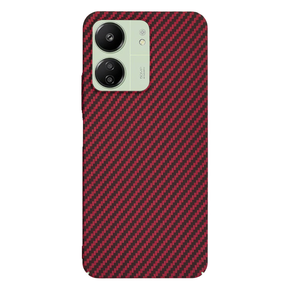 Deksel for Xiaomi Redmi 13C 5G / 13C / Poco C65, Techsuit, Carbonite FiberShell, Rød