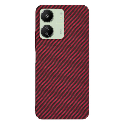 Deksel for Xiaomi Redmi 13C 5G / 13C / Poco C65, Techsuit, Carbonite FiberShell, Rød