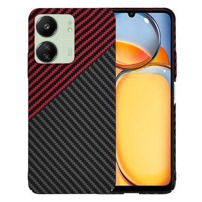 Deksel for Xiaomi Redmi 13C 5G / 13C / Poco C65, Techsuit, Carbonite FiberShell, Svart Rød