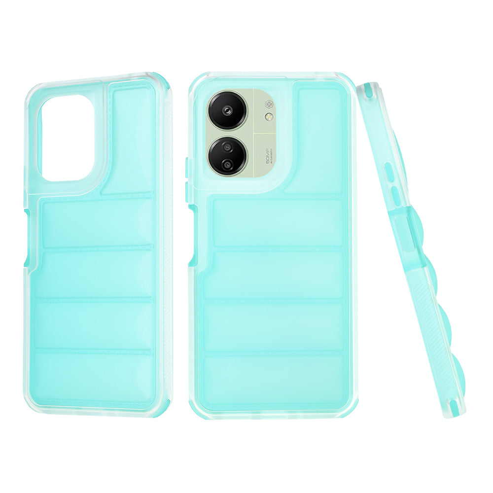Deksel for Xiaomi Redmi 13C 5G / 13C / Poco C65, Techsuit, Wave Shield, Turkis