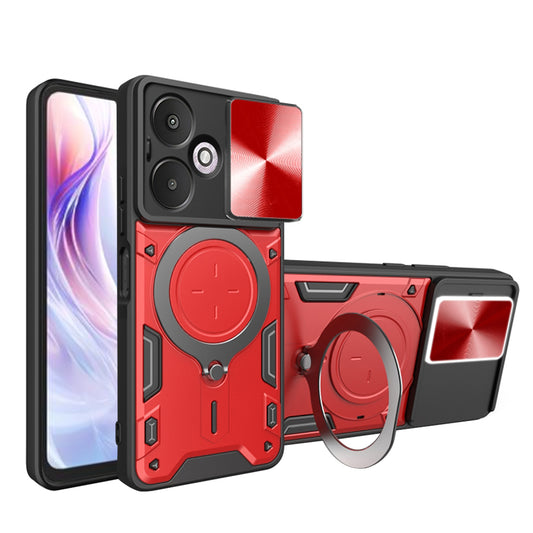 Deksel til Xiaomi Redmi 13C 5G, Techsuit, CamGuard Pro, Rød