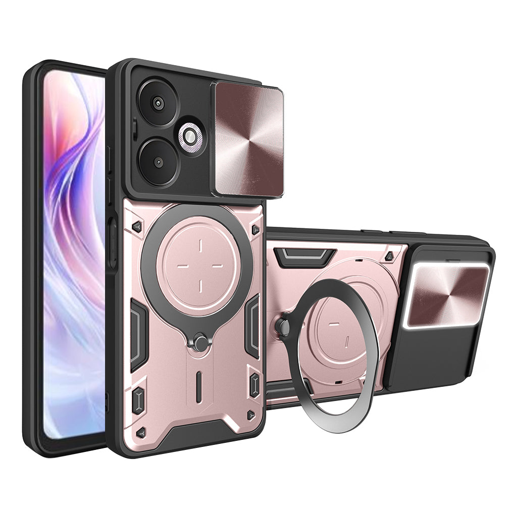 Deksel til Xiaomi Redmi 13C 5G, Techsuit, CamGuard Pro, Rosa Gull
