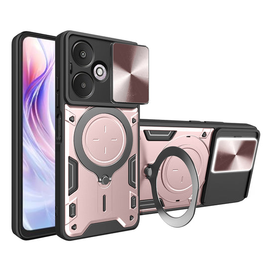 Deksel til Xiaomi Redmi 13C 5G, Techsuit, CamGuard Pro, Rosa Gull