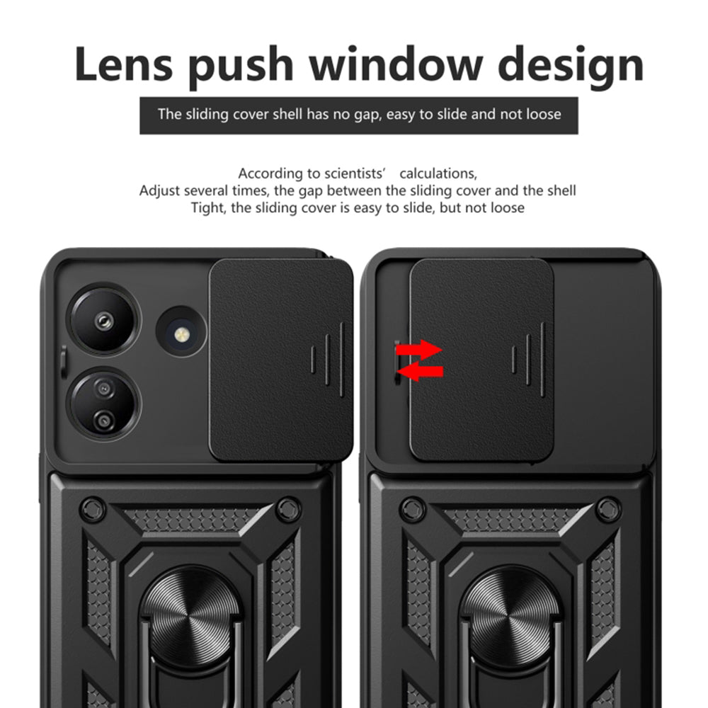Deksel til Xiaomi Redmi 13C 5G, Techsuit, CamShield, Svart