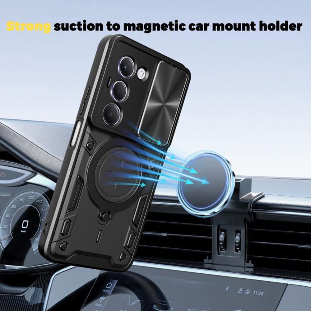 Deksel for Xiaomi Redmi 15 5G / 15 4G, Techsuit, CamGuard Pro, Rød