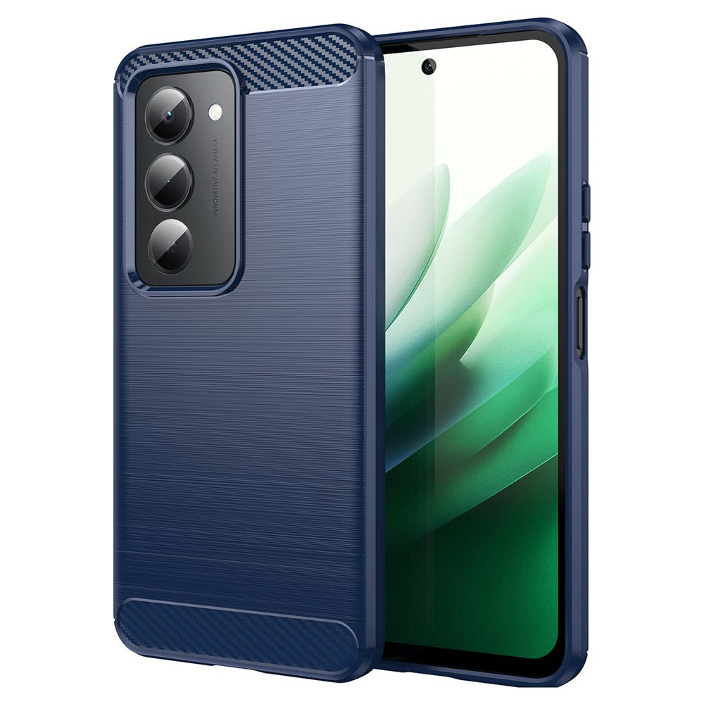 Deksel for Xiaomi Redmi 15 5G / 15 4G, Techsuit, Karbon, Blå