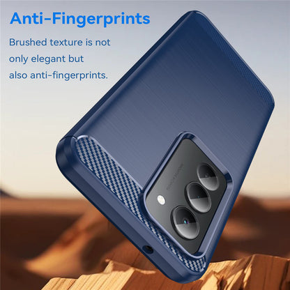 Deksel for Xiaomi Redmi 15 5G / 15 4G, Techsuit, Karbon, Blå