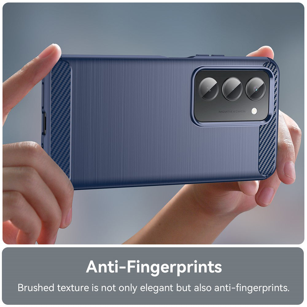 Deksel for Xiaomi Redmi 15 5G / 15 4G, Techsuit, Karbon, Blå
