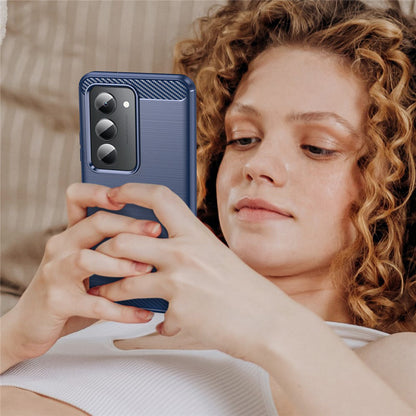 Deksel for Xiaomi Redmi 15 5G / 15 4G, Techsuit, Karbon, Blå