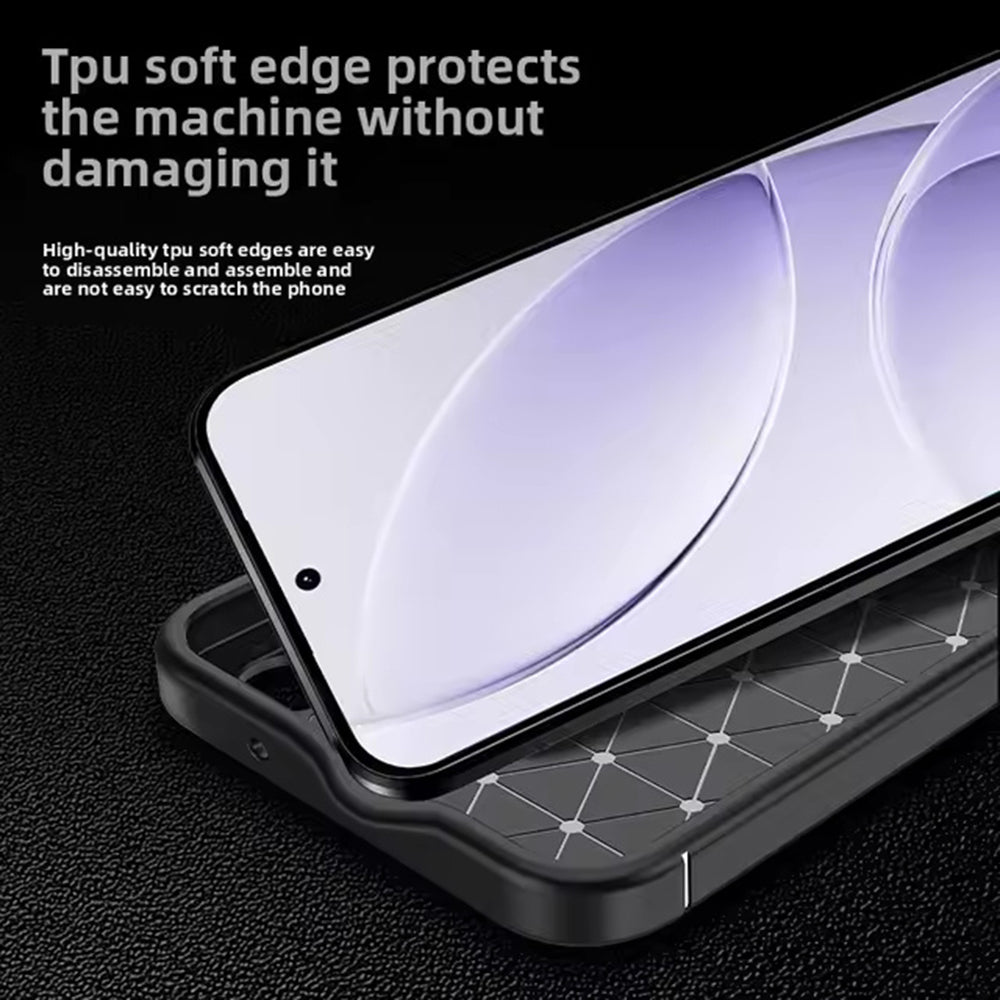 Deksel for Xiaomi Redmi 15 5G / 15 4G, Techsuit, CarbonFiber, Svart