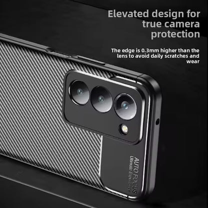 Deksel for Xiaomi Redmi 15 5G / 15 4G, Techsuit, CarbonFiber, Svart