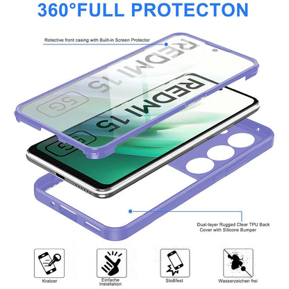 Deksel for Xiaomi Redmi 15 5G / 15 4G, Techsuit, ColorVerse 360, Lilla
