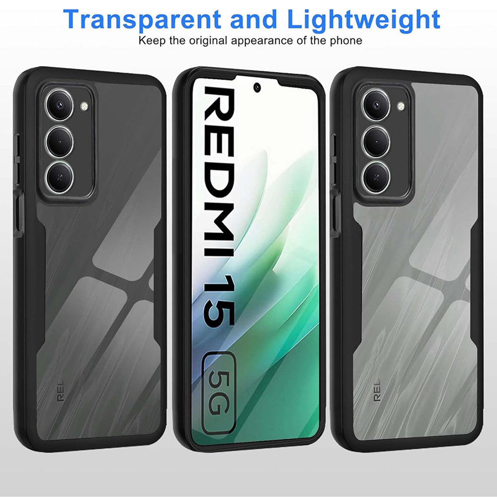 Deksel for Xiaomi Redmi 15 5G / 15 4G, Techsuit, ColorVerse 360, Svart