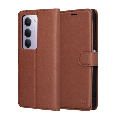 Deksel for Xiaomi Redmi 15 5G / 15 4G, Techsuit, Leather Folio, Brun