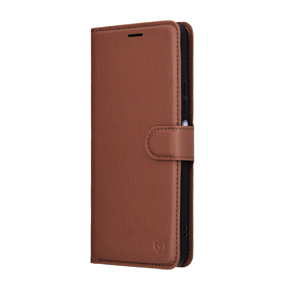 Deksel for Xiaomi Redmi 15 5G / 15 4G, Techsuit, Leather Folio, Brun
