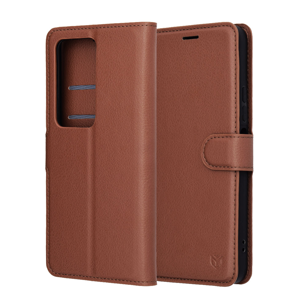 Deksel for Xiaomi Redmi 15 5G / 15 4G, Techsuit, Leather Folio, Brun