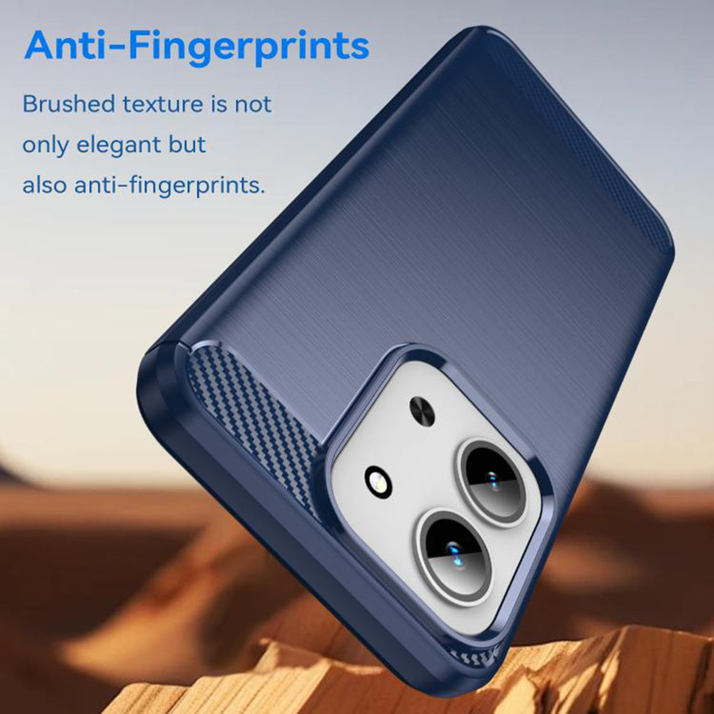 Deksel til Xiaomi Redmi 15C 5G / 15C 4G, Techsuit, Karbon, Blå
