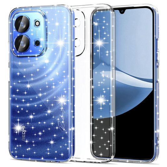 Deksel for Xiaomi Redmi 15C 5G / 15C 4G, Techsuit, SparkleSkin, Transparent