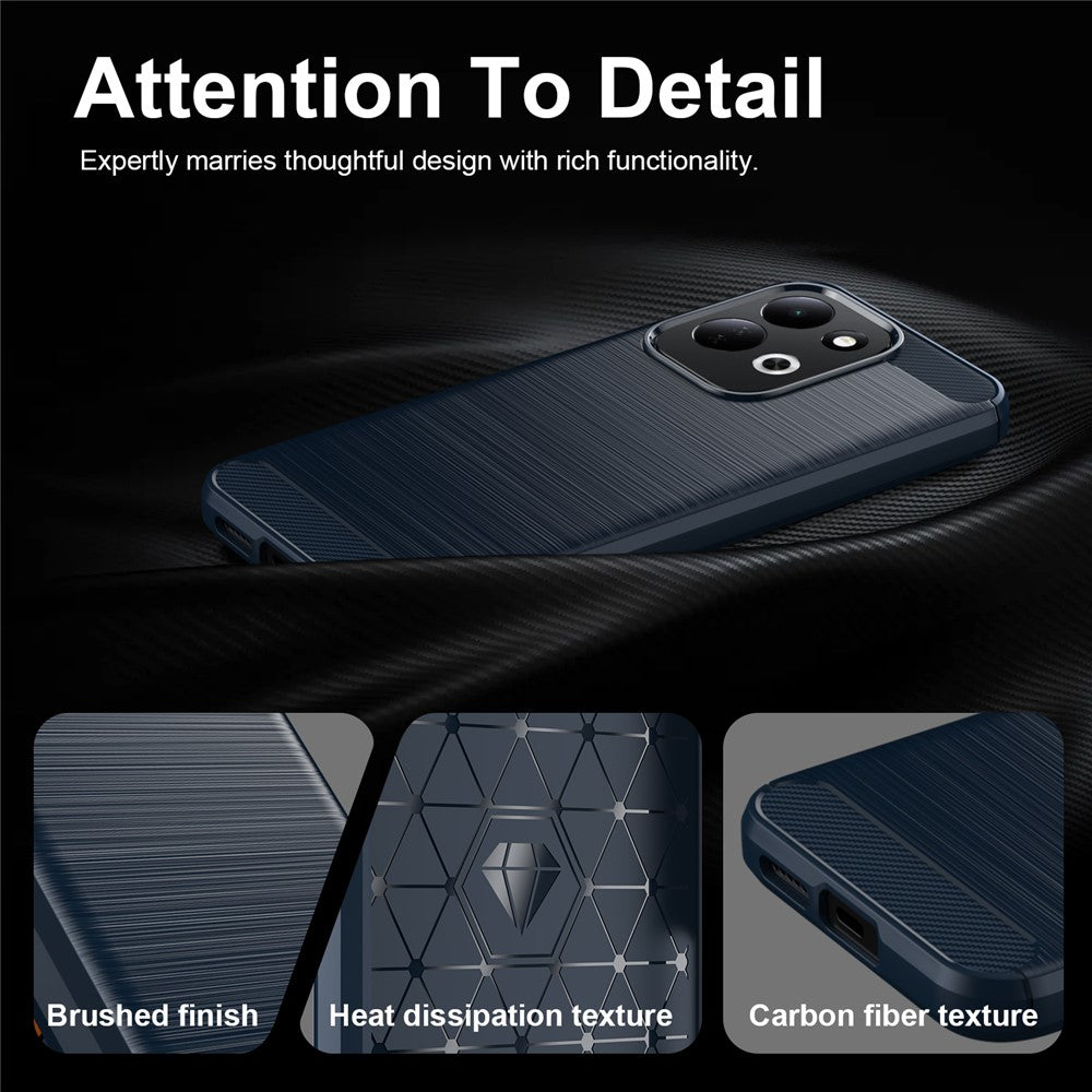 Deksel for Xiaomi Redmi 17 5G / 17 4G, Techsuit, Karbon, Blå