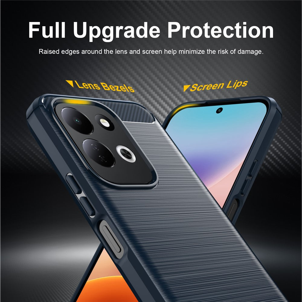 Deksel for Xiaomi Redmi 17 5G / 17 4G, Techsuit, Karbon, Blå