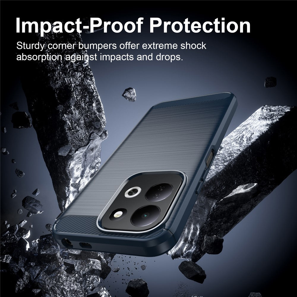Deksel for Xiaomi Redmi 17 5G / 17 4G, Techsuit, Karbon, Blå