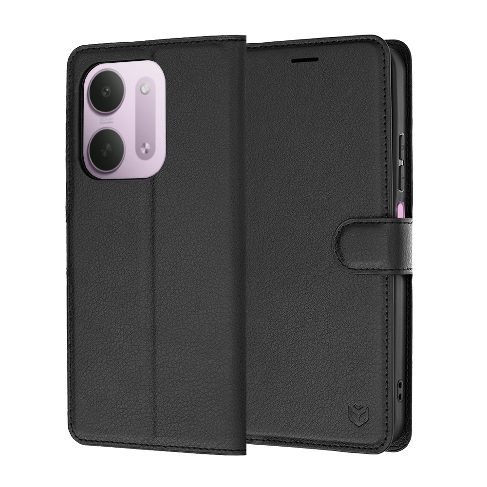 Deksel til Xiaomi Redmi 17C 5G, Techsuit, Leather Folio, Svart