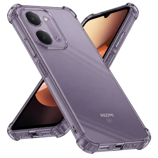 Deksel for Xiaomi Redmi 17C 5G, Techsuit, Støtsikker Klar, Røykfarget