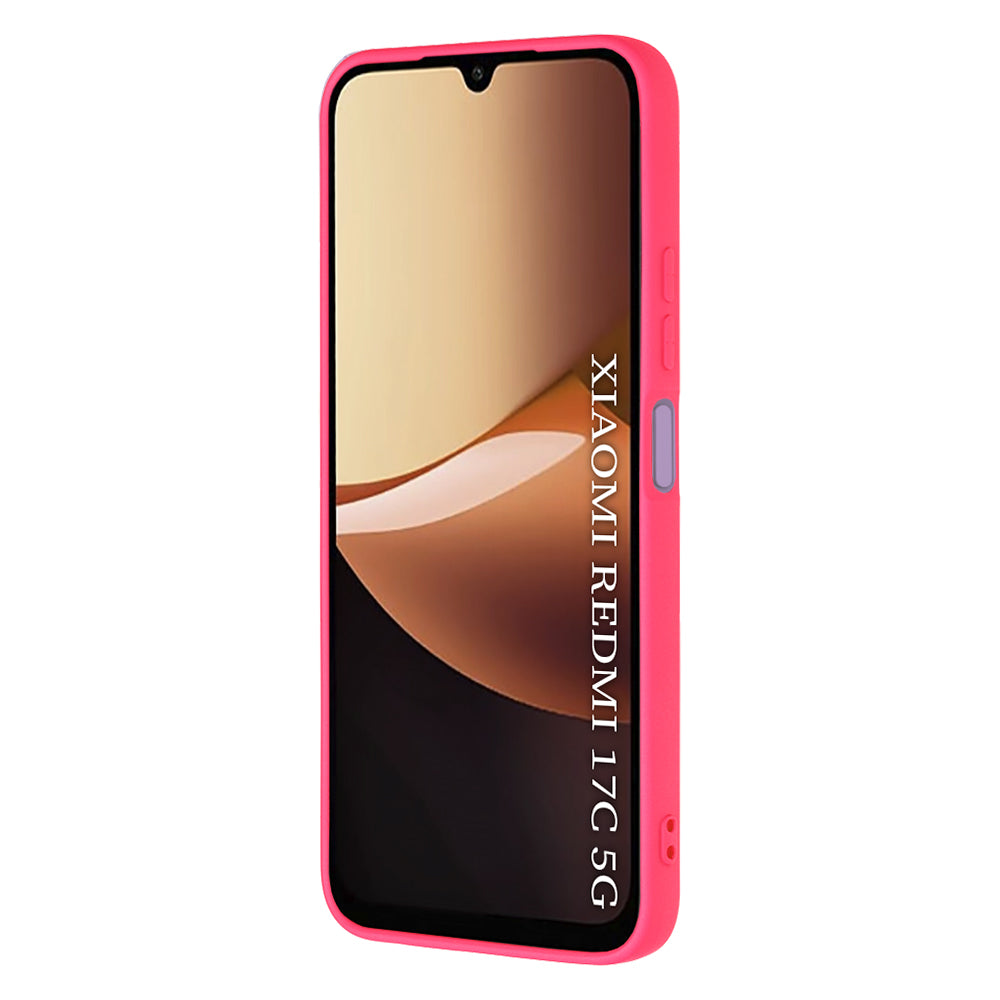 Deksel til Xiaomi Redmi 17C 5G, Techsuit, SoftFlex, mørk rosa
