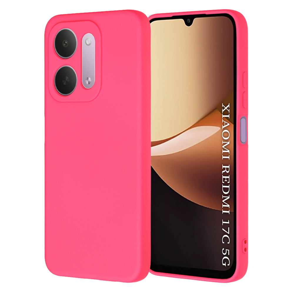Deksel til Xiaomi Redmi 17C 5G, Techsuit, SoftFlex, mørk rosa