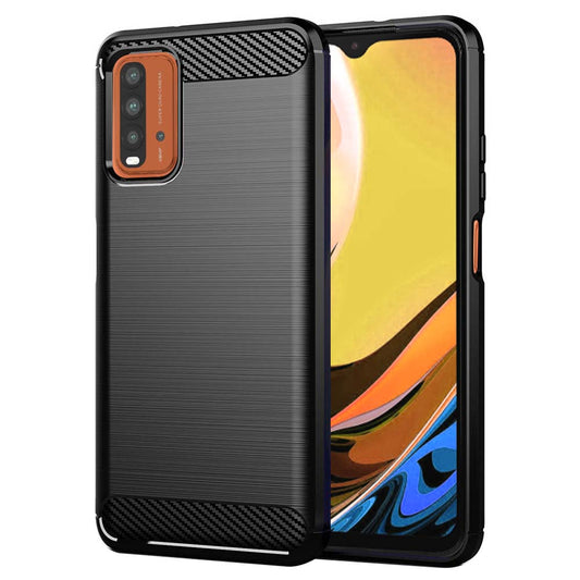 Deksel til Xiaomi Redmi 9 Power / 9T, Techsuit, Karbon, Svart