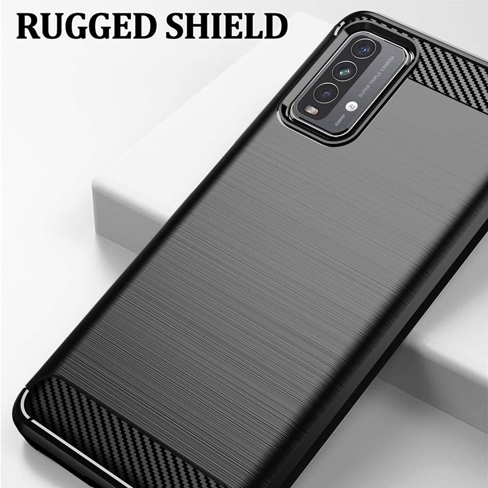 Deksel til Xiaomi Redmi 9 Power / 9T, Techsuit, Karbon, Svart