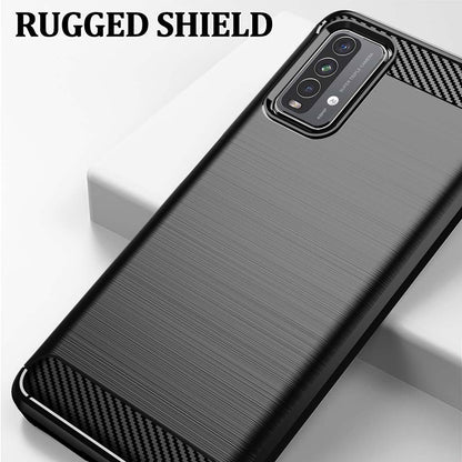 Deksel til Xiaomi Redmi 9 Power / 9T, Techsuit, Karbon, Svart
