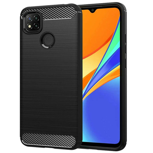 Deksel til Xiaomi Redmi 9C NFC / 9C, Techsuit, Karbon, Svart