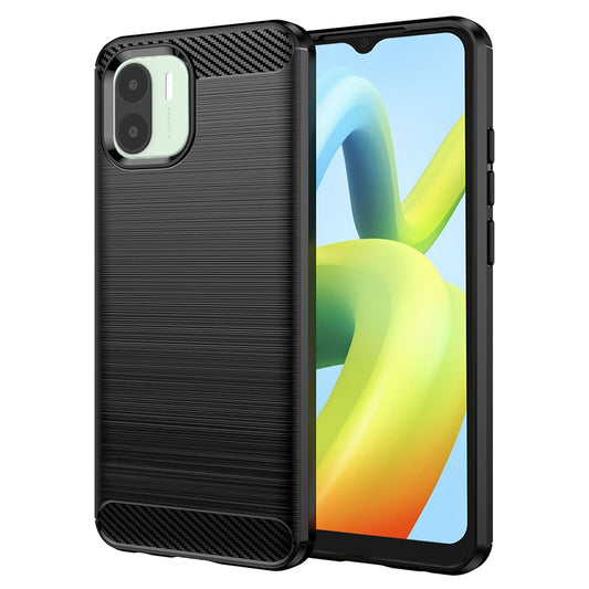 Deksel for Xiaomi Redmi A2 / A1, Techsuit, Karbon, Svart