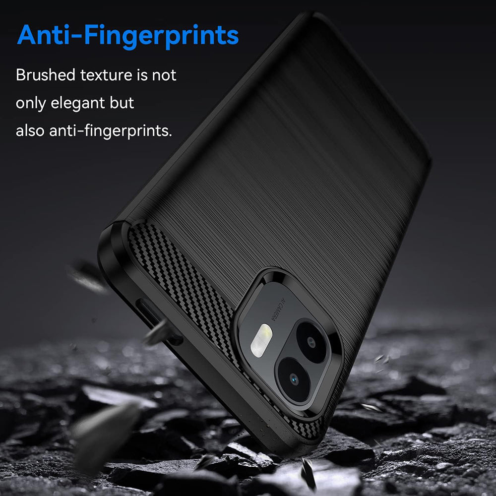 Deksel for Xiaomi Redmi A2 / A1, Techsuit, Karbon, Svart