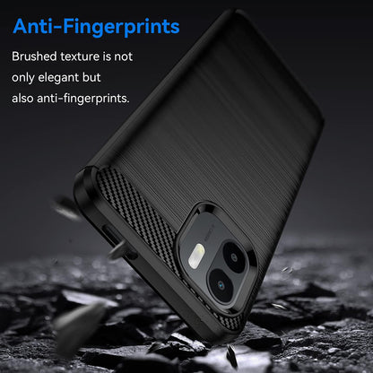 Deksel for Xiaomi Redmi A2 / A1, Techsuit, Karbon, Svart