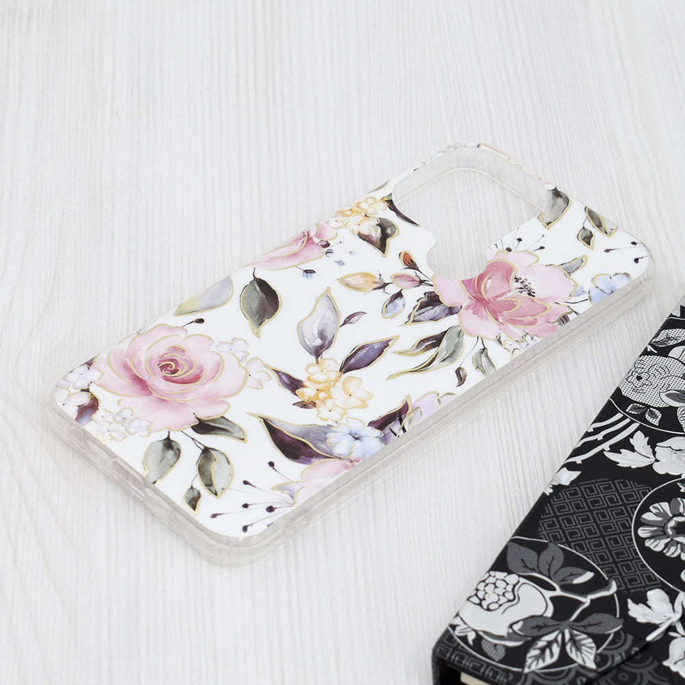 Deksel for Xiaomi Redmi A2+ / A1+, Techsuit, Marble, Hvit