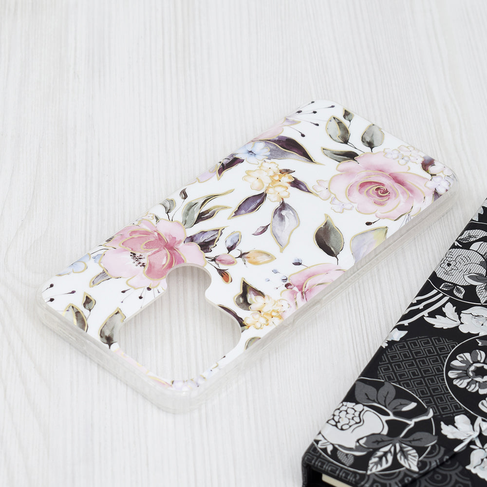 Deksel for Xiaomi Redmi A2+ / A1+, Techsuit, Marble, Hvit